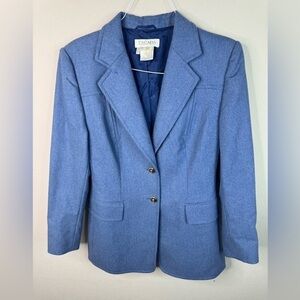 Vintage Escada Light Blue Wool Blazer size 42